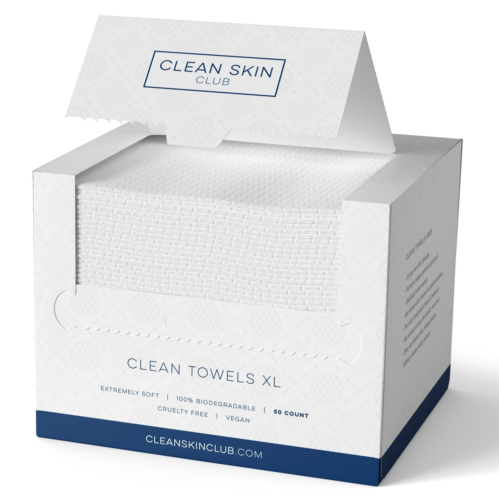 Clean Disposable Face Towels XL 50ct